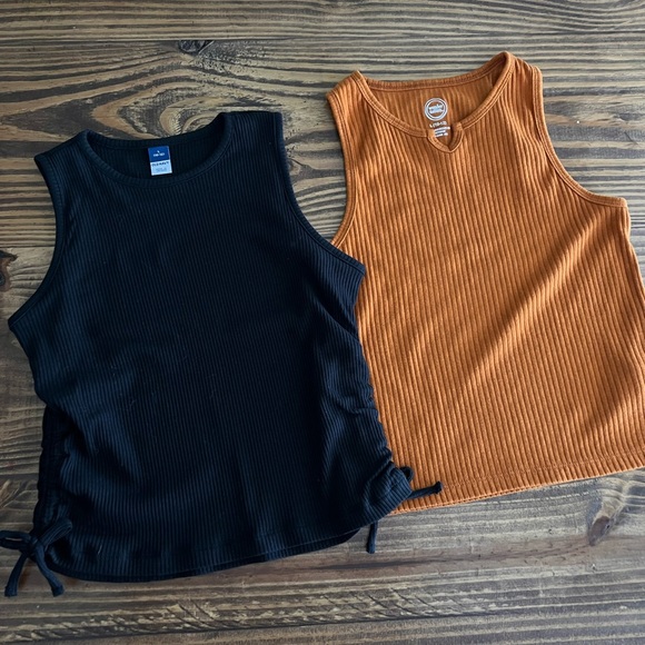 Two Ribbed Girls Tank Tops - Picture 3 of 5